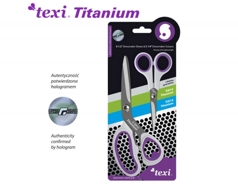 Pack tijeras de titanio TEXI 22 cm + 13 cm