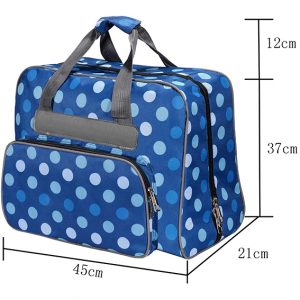 Funda acolchada de lunares azul